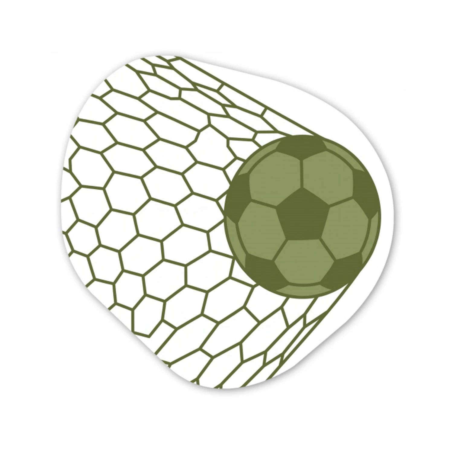 Voetbal - Goal - Sport - Groen Wandcirkel Organisch Forex 3mm klein -3d