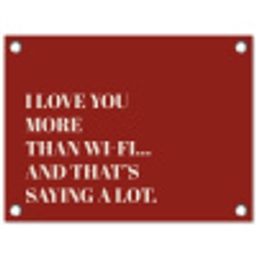 Rood - Quote - Liefde tuinposter los doek klein -3d