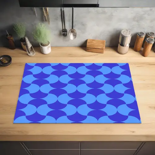 Blauw - Maanvlakken - Patroon Inductie beschermer vinyl 3mm klein 276 -sfeer5