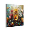 Watercolor - Bloemen - Kunst - Modern aluminium wit klein -3d