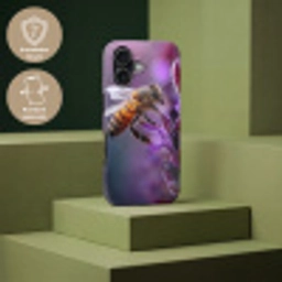 Honingbij - Paarse bloemen - Details Toughcase MagSafe Apple iPhone 17 klein -USP_PrintM_DE