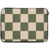 Schaakbord print - Groen - Beige - Blokjes laptophoes neopreen klein -zkaufland3dotto