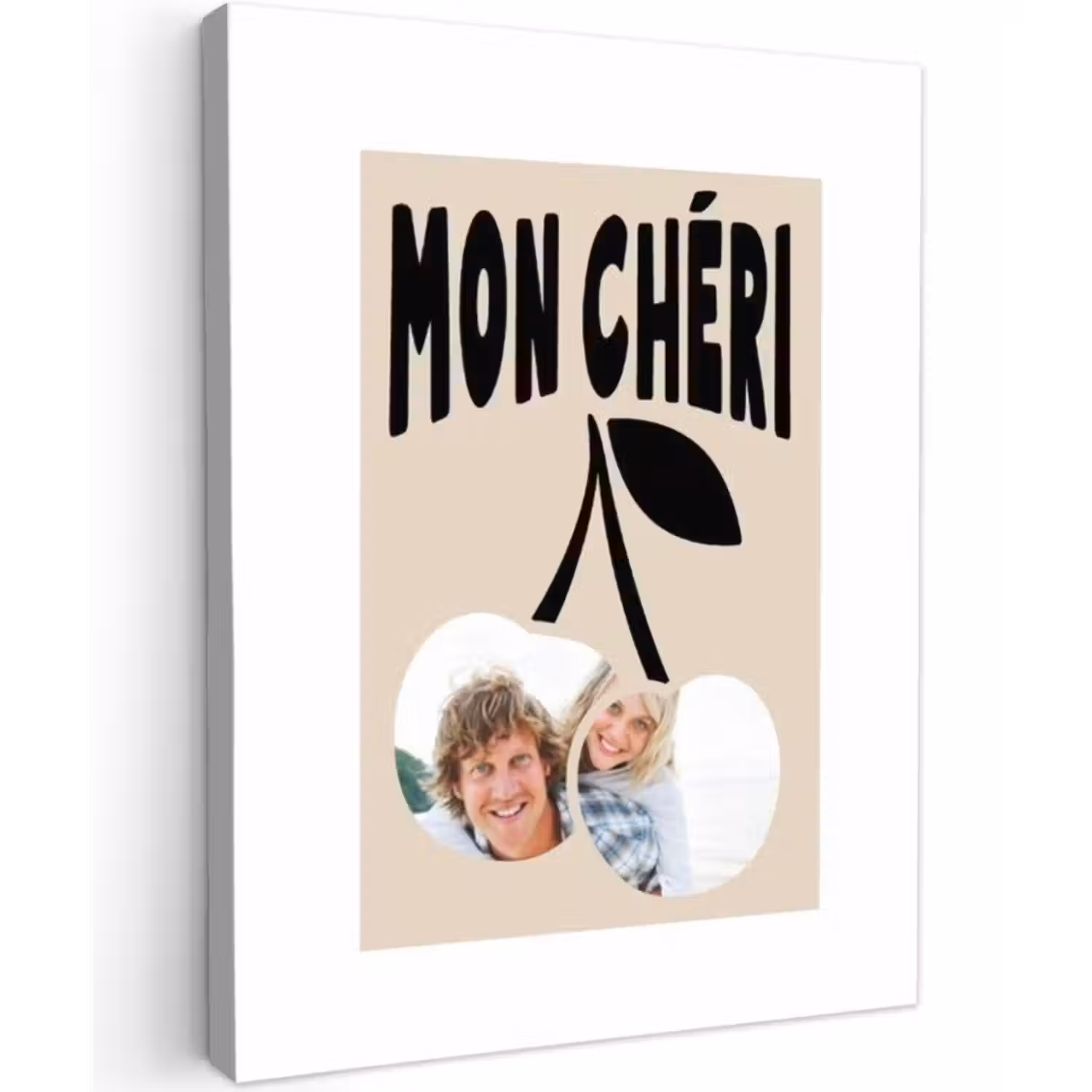 Gepersonaliseerd canvas schilderij - Mon Chéri