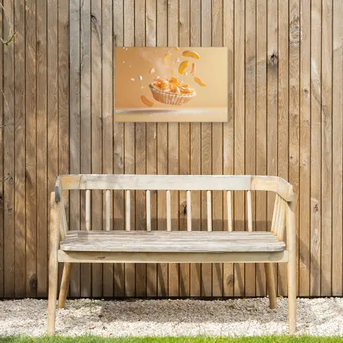 Peach - Eten - Taart - Oranje Tuinposter op houten frame 2 cm dik klein -sfeer4
