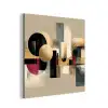 Abstract - Vormen - Beige - Texturen aluminium wit klein -3d