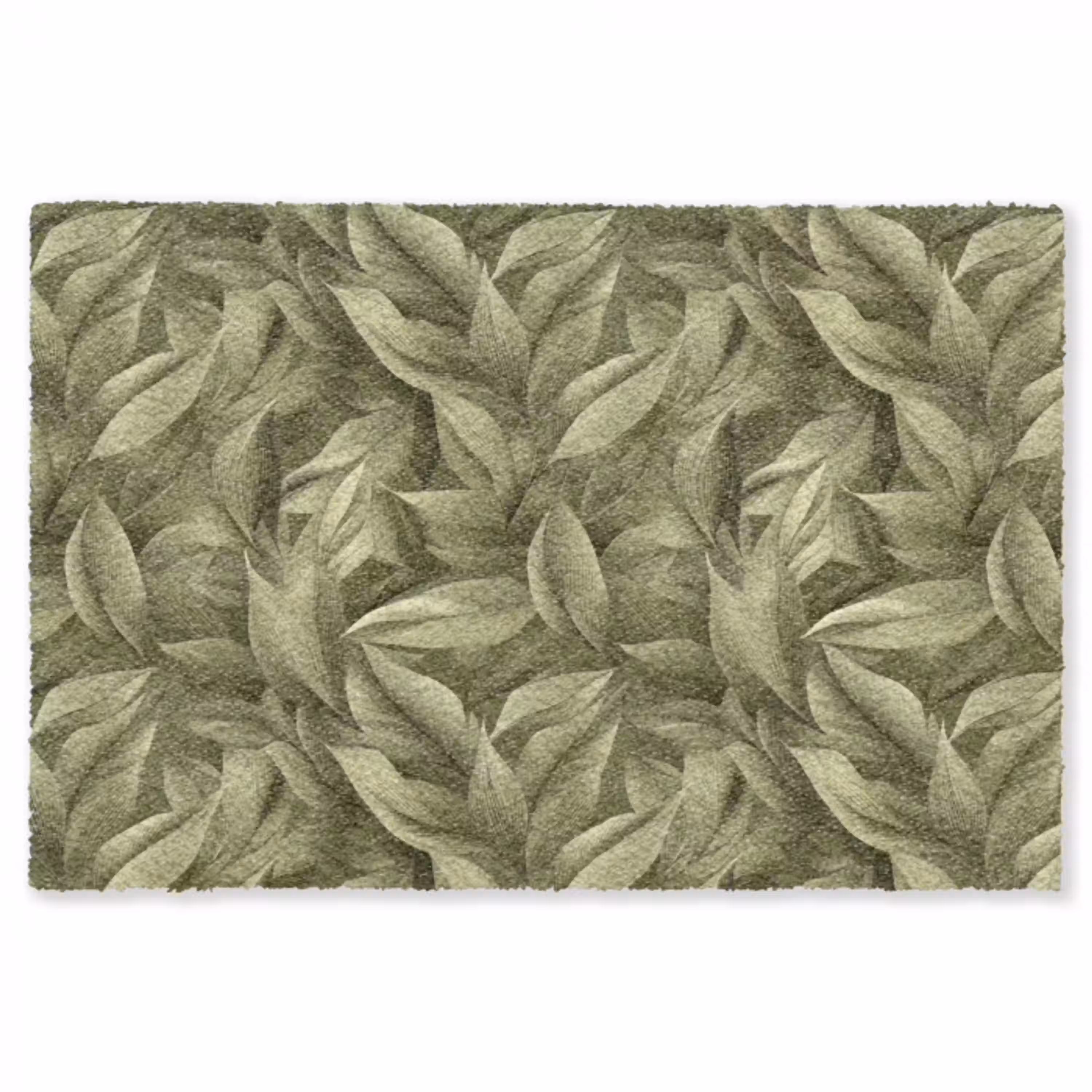 Bladeren - Modern - Groen Vloerkleed Rechthoek klein 1091 -3d