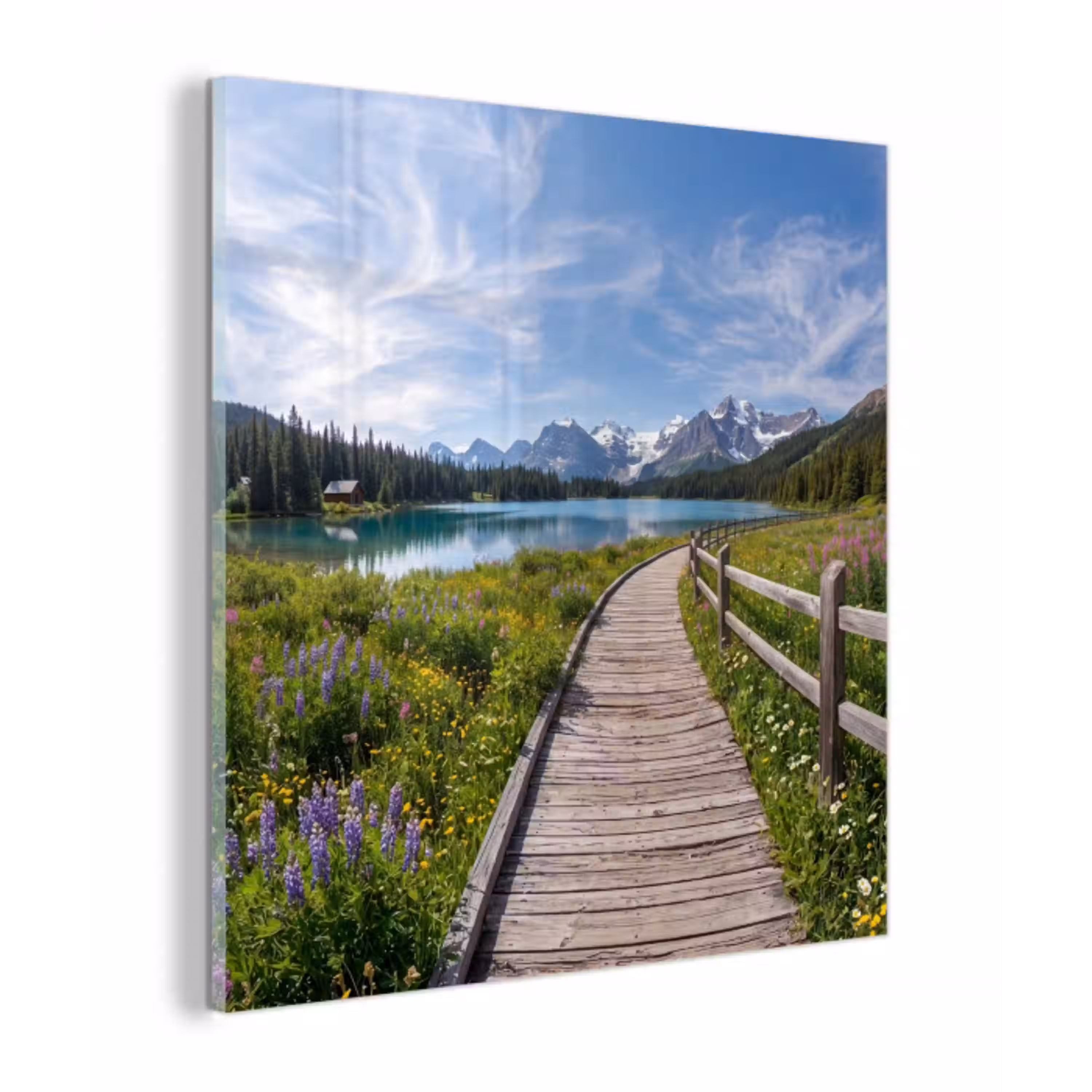 Bergen - Meer - Landschap - Blauw plexiglas 5mm klein -z3d