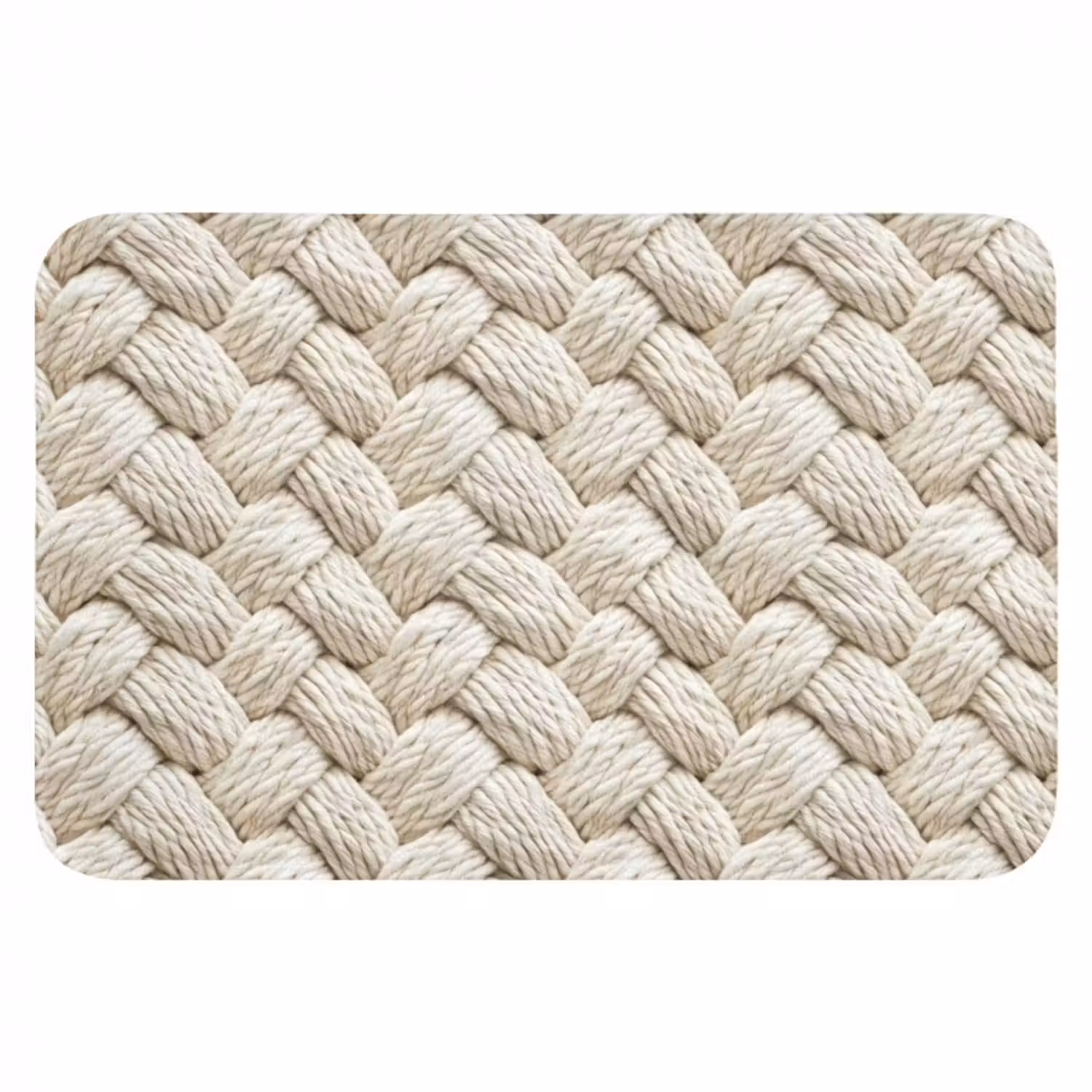 Badmat - Touw - Gebreid - Beige