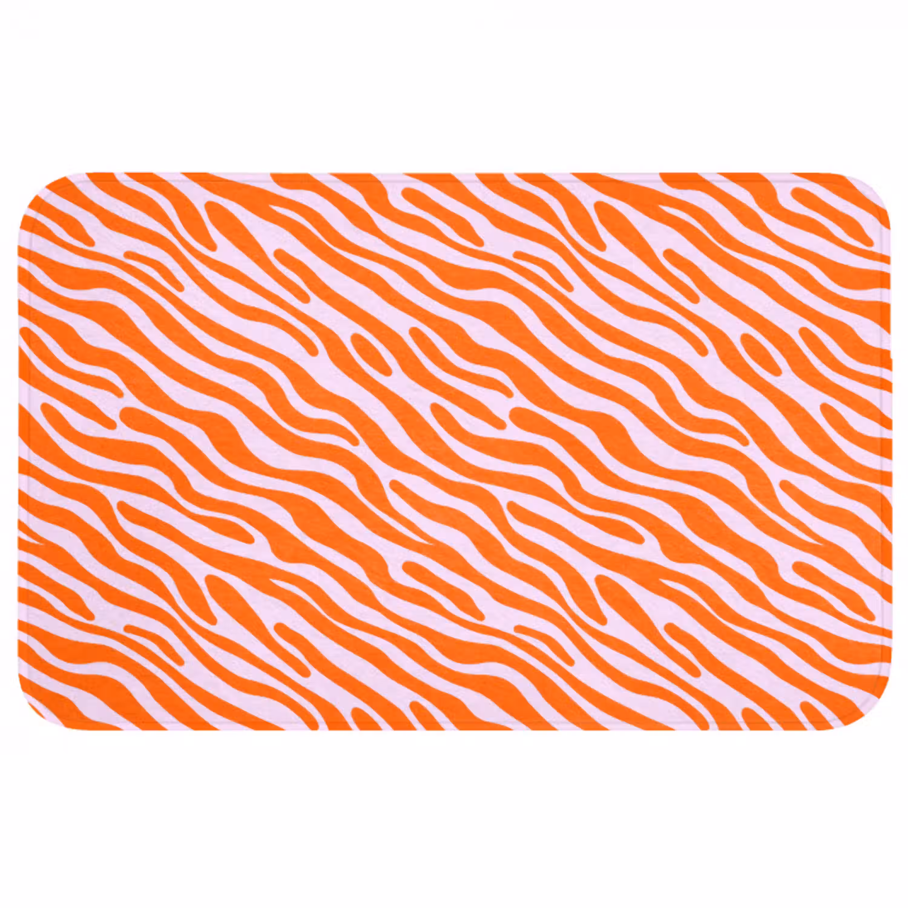 Strepen - Dynamisch - Oranje WCmat middel 1009 -3d