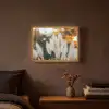 Pampasgras - Pluimen - Sierlijk Light Box met batterij (Wandlamp) middel -sfeer4