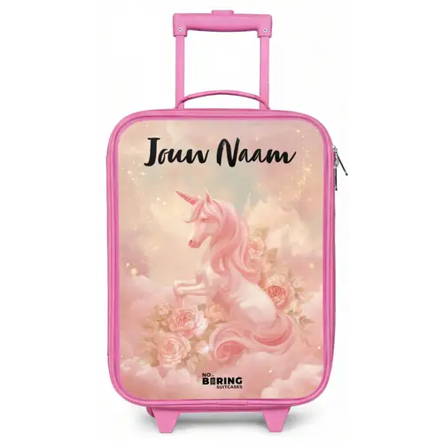 Eenhoorn - Wolken - Roze Kinderkoffer - Roze klein -zz3dotto