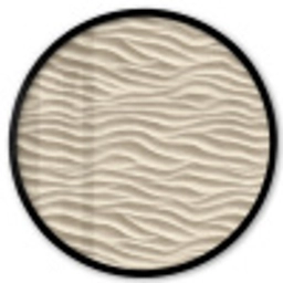 Zand - Golven - Beige Fotolijst rond zonder passe partout klein 856 -3d