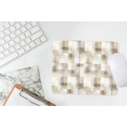 Textuur - Linnen - Beige muismat rubber klein 262 -witbureau