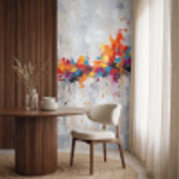 Abstract - Schilderij - Kleurrijk - Dynamisch Behang Vlies klein -sfeer1