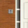 Grijze tegels - Modern Naambord Vierkant klein -sfeer3-XS