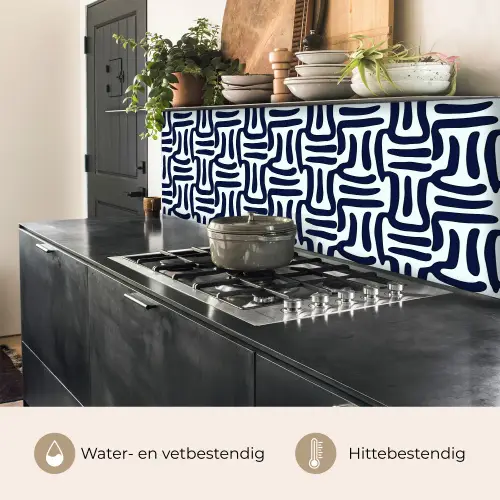 Abstract - Modern - Blauw keuken achterwand 2 middel 871 -usp_NL