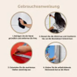 Papagaai - Vliegen - Blauw - Geel keuken achterwand 2 middel -gebruiksaanwijzing_DE