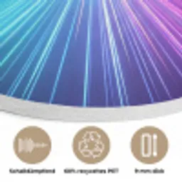 Abstract - Light - Burst - Modern - Colorful Akoestische PET Vilt - Rond klein -closeup_DE
