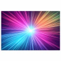 Abstract - Light - Burst - Modern - Colorful poster papier klein -3d
