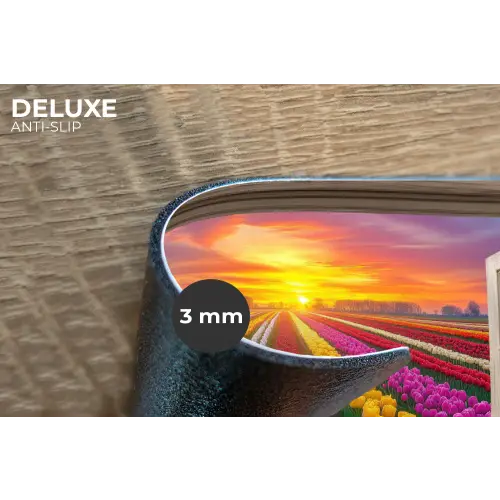 Doorkijk - Bloemen - Tulpen - Kleurrijk - Zonsondergang Placemat vinyl groot -closeup