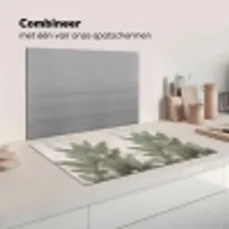 Bananenbladeren - Beton - Groen Inductie beschermer vinyl 3mm klein -wsfeer7_website