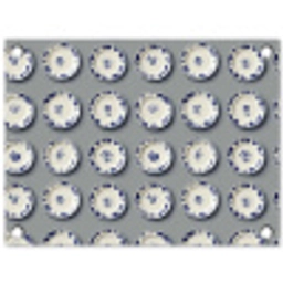 Borden - Bloemen - Blauw - Wit tuinposter los doek klein 239 -3d