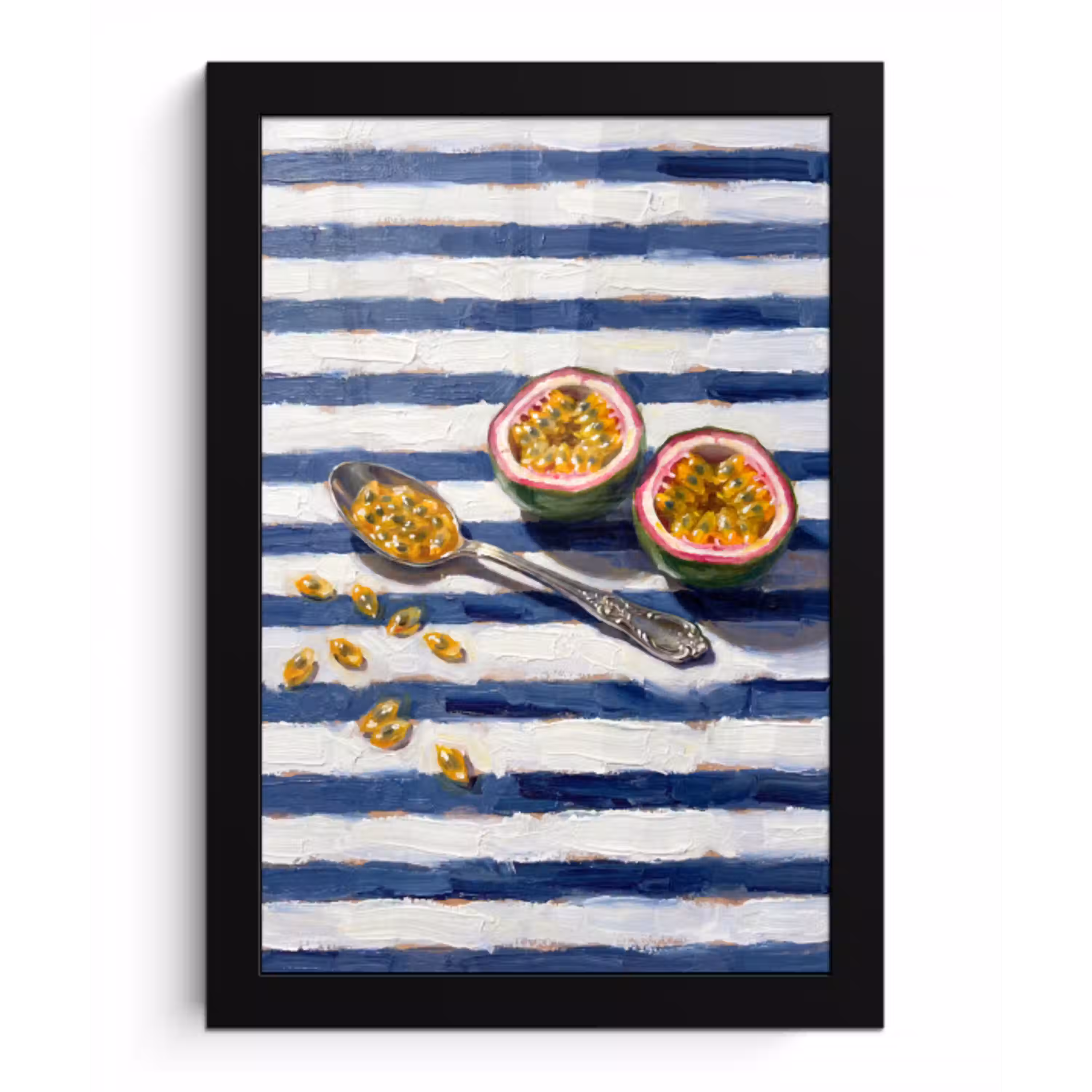 Eten - Passievrucht - Tropisch - Modern - Kleurrijk fotolijst zwart zonder passe partout klein -3d