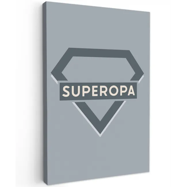 Vaderdag - Kado man - Opa - Superopa - Quote - Spreuken canvas 2cm klein -z3d