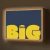 Think big - Blauw - Geel Light Box met batterij (Wandlamp) middel -z3d_website