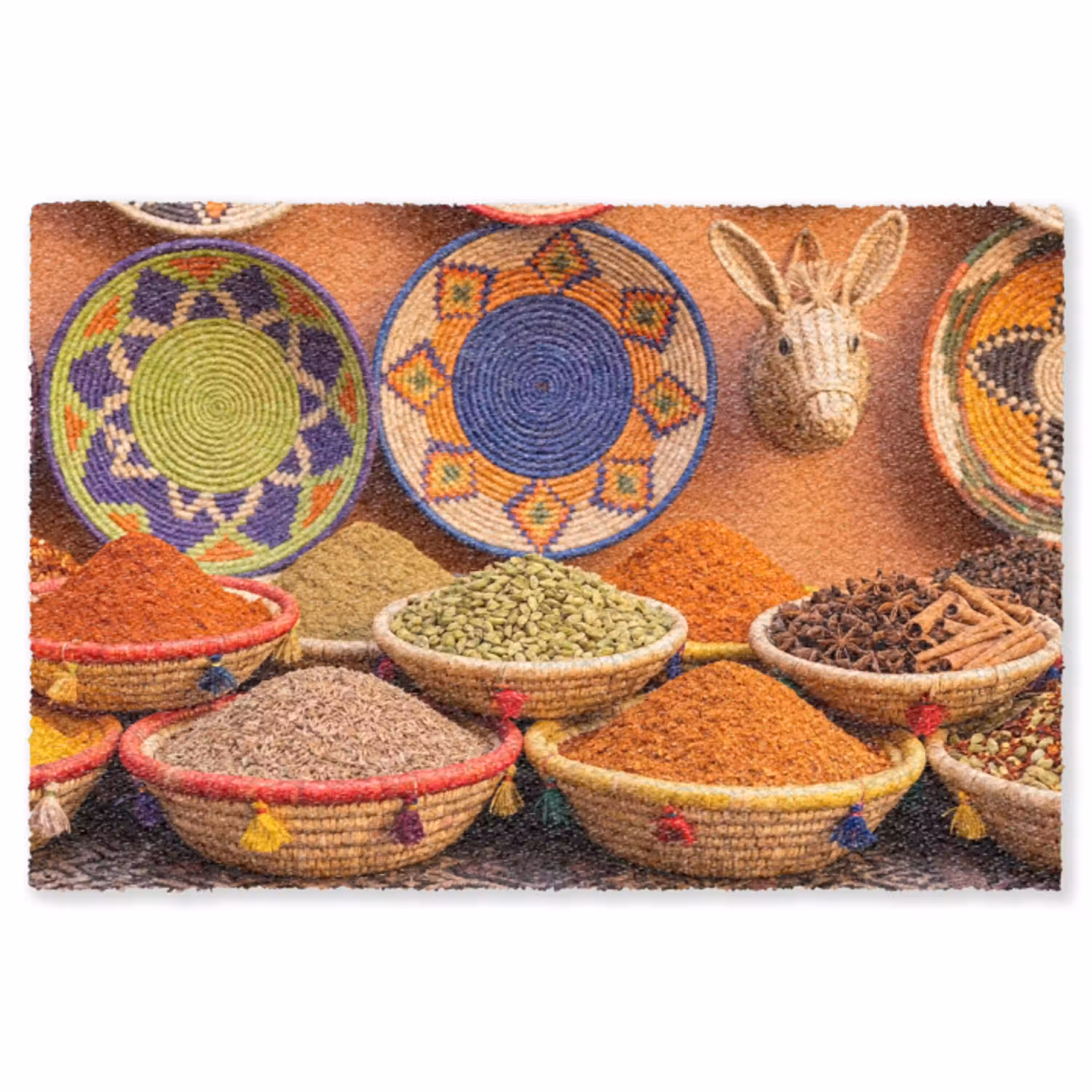 Eten - Kleurrijk - Cultuur Vloerkleed Rechthoek klein -3d