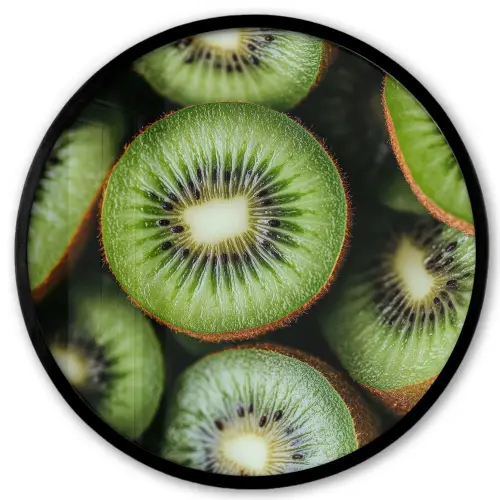 Kiwi - Fruit - Groen Fotolijst rond zonder passe partout klein -3d