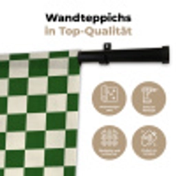 Schaakbord - Patroon - Groen Wandkleed katoen klein 269 -tsfeer2_DE