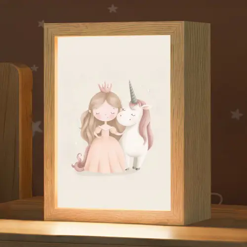 Prinses - Eenhoorn - Pastel Light Box met kabel klein -zzz_3d_website