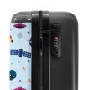 Ruimtevaart en buitenaards patroon op lichtblauw NBS - Handbagage koffer - Kinderen Unisex middel -slot