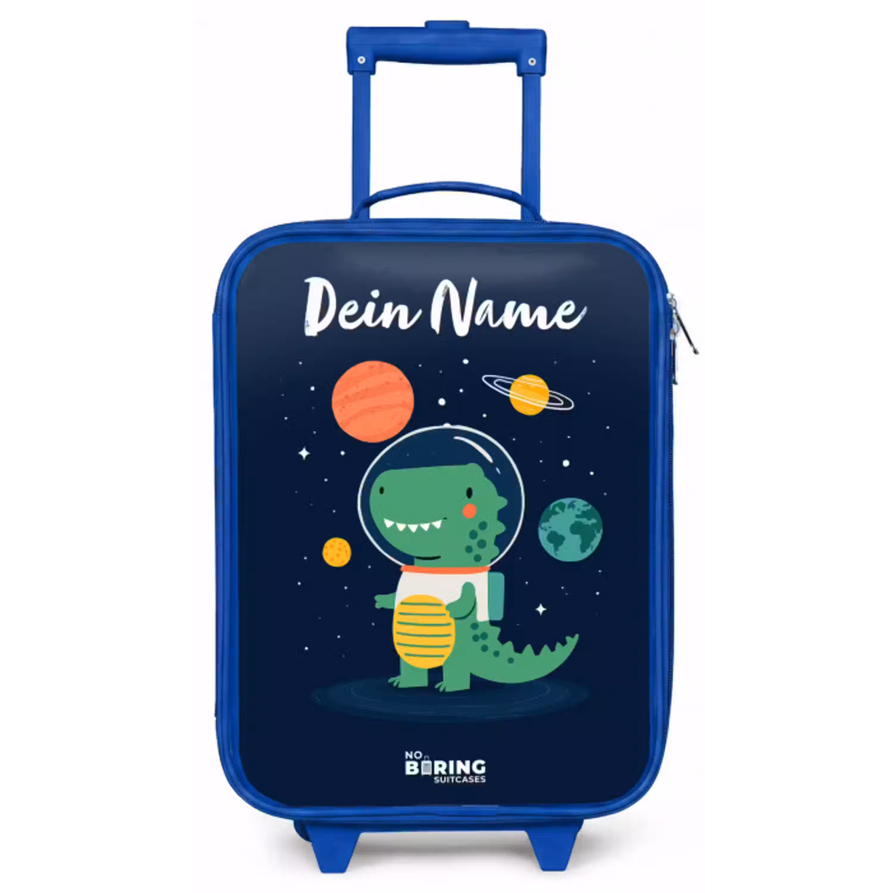 Ruimte - Dino - Planeten - Sterren Kinderkoffer - Blauw klein -zz3dotto