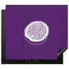 Passievrucht - Zaadjes - Paars - Minimalistisch Inductie beschermer vinyl 3mm middel -3d
