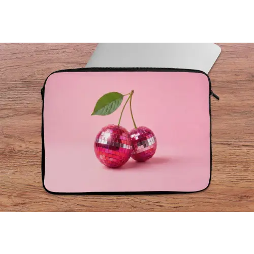 Disco - Kersen - Roze laptophoes neopreen klein -tafel