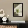 Matcha - Glas - Groen - Minimalistisch fotolijst zwart zonder passe partout klein -sfeer1