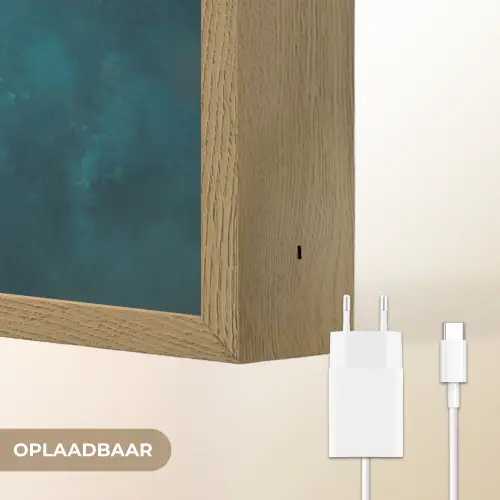 Bootje - Water - Blauw Light Box met batterij (Wandlamp) middel -USP_websiteoplaadbaarNL