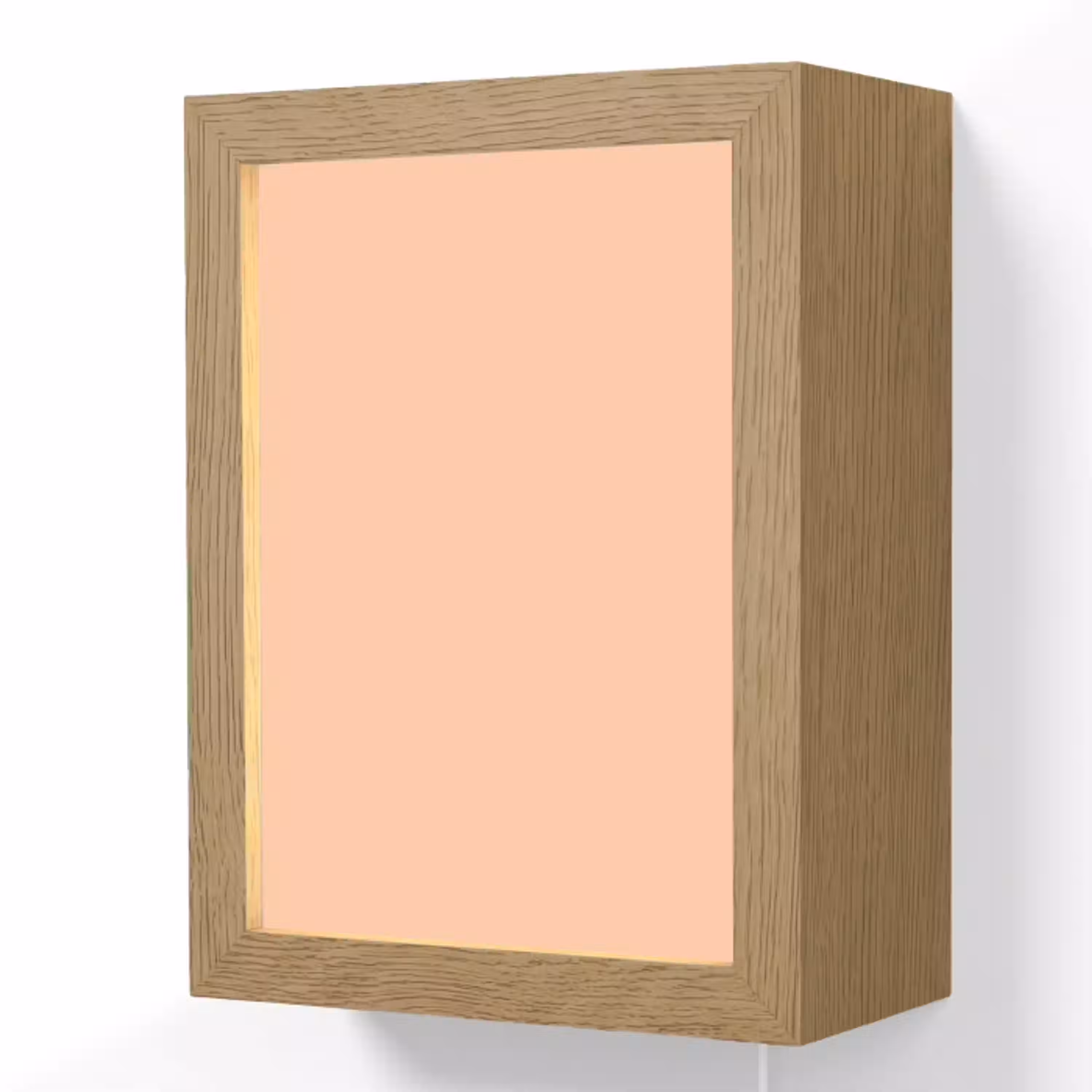 Apricot - Blush - Nude Light Box met kabel (Wandlamp) klein 929 -3d