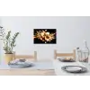 Bloemen - Goud - Graffiti - Zwart - Abstract Muursticker klein -eettafel