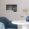 Bengaal - Kat - Tafelkleed - Zwart - Wit - Dier poster papier klein -sfeer3