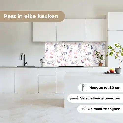 Bloemen - Waterverf - Bohemian - Patroon keuken achterwand 2 middel 871 -sfeer4_NL