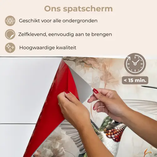 Kolibrie - Vogels - Bloemen - Planten keuken achterwand spatscherm klein -spatscherm_NL