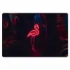 Flamingo - Roze - Neon - Licht Placemat vinyl groot -zzsfeer1_Kitchenyeah-website