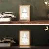 Kerstboom - Japandi - Christmas - Beige Light Box met kabel (Tafellamp) klein -sfeer3