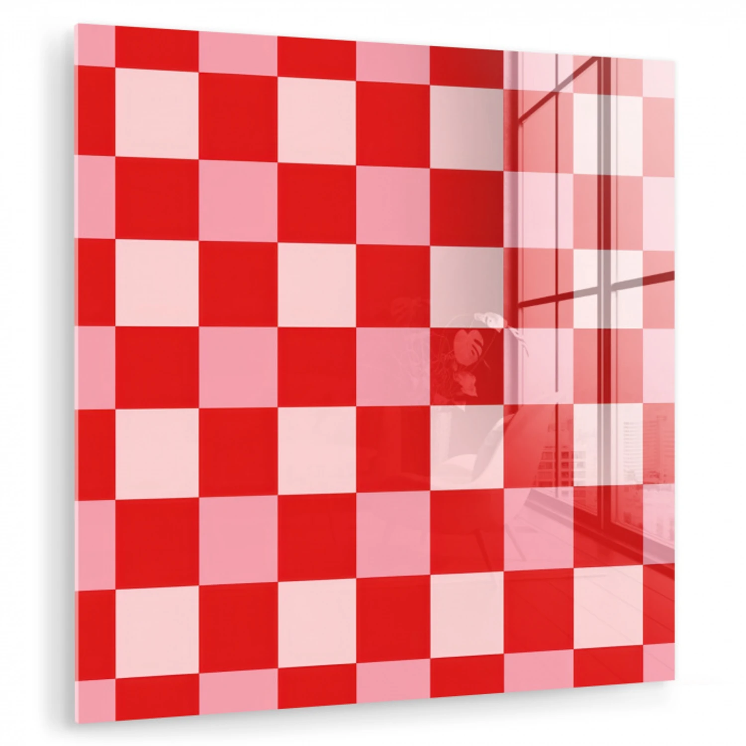 Vierkant - Klassiek - Rood plexiglas 5mm klein 11 -zzzproduct_nieuw