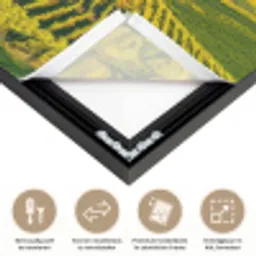 Toscane - Landschap - Wijngaarden Textielframe zwart klein -USP_closeupNL