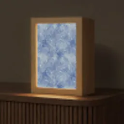 Modern - Abstract - Blauw Light Box met kabel (Tafellamp) klein 925 -z3d_website