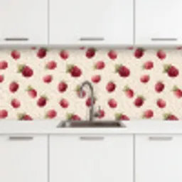 Framboos - Stippen - Rood keuken achterwand 2 middel 871 -3d
